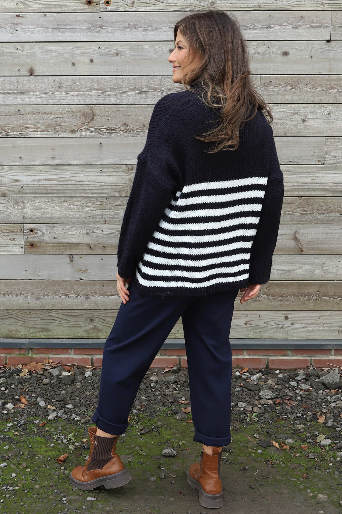 Agata Star Knitted Jumper Navy