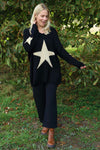 Paige Star Knitted Jumper Black