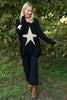 Paige Star Knitted Jumper Black