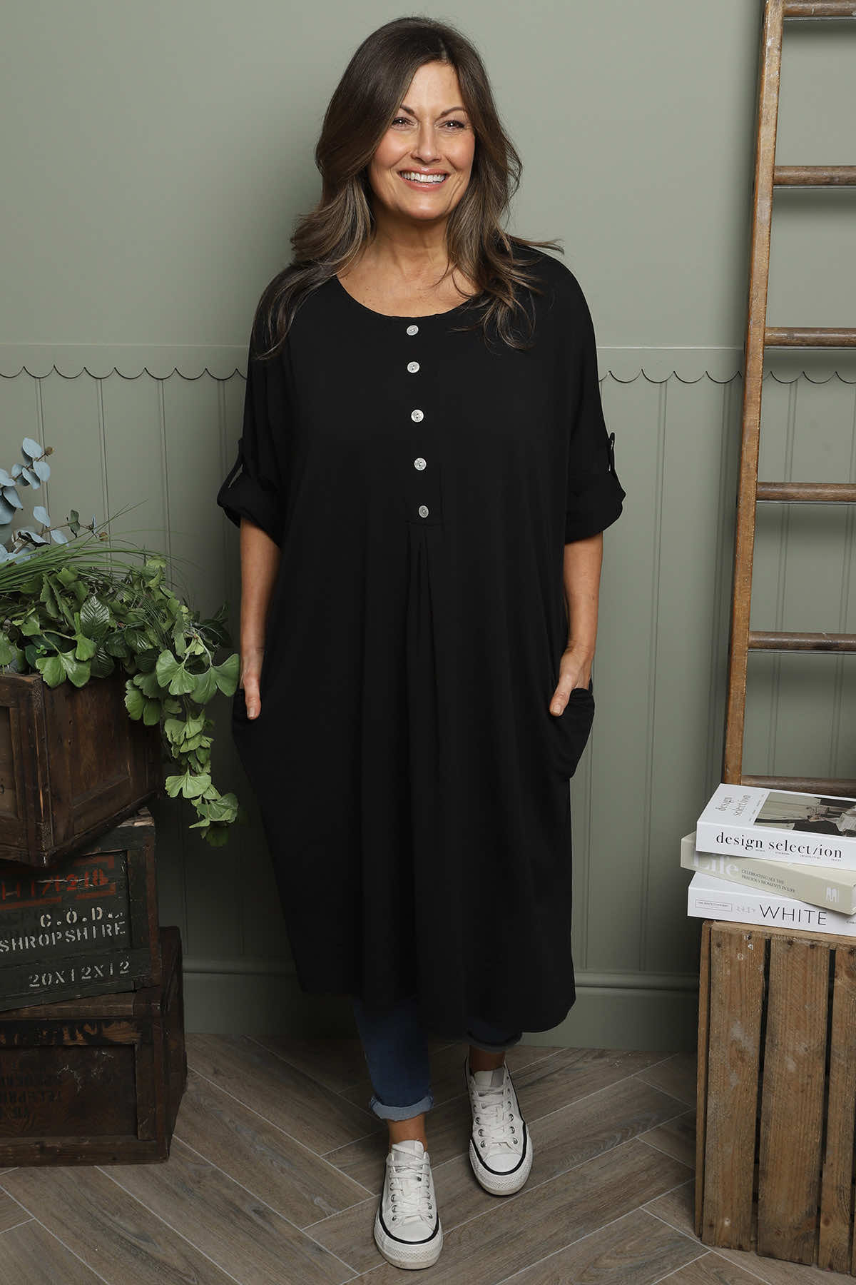 Claire Cotton Dress Black