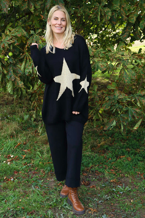 Paige Star Knitted Jumper Black - Image 3