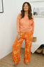 Tawny Print Trousers Orange