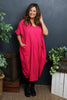 Fenella Cotton Dress Fuchsia
