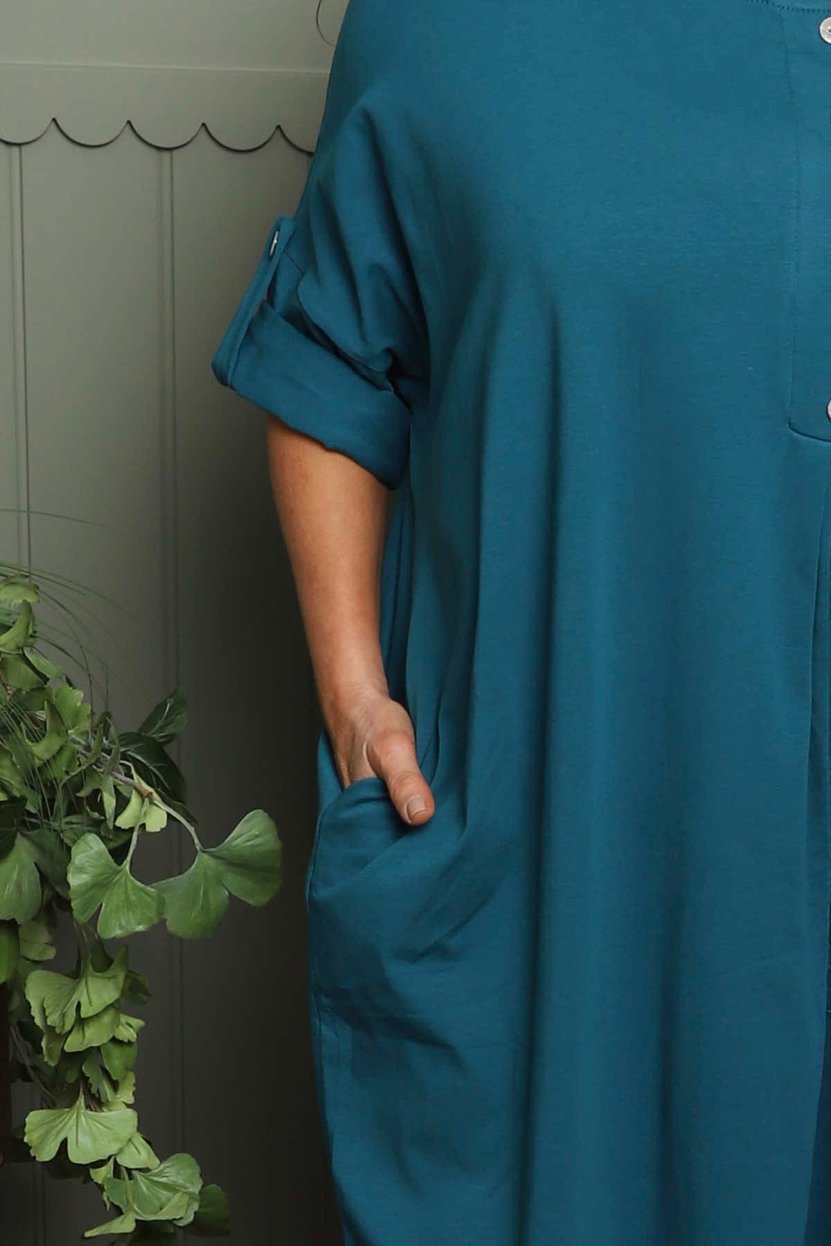 Claire Cotton Dress Teal