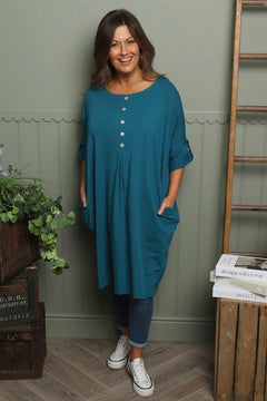 Claire Cotton Dress Teal