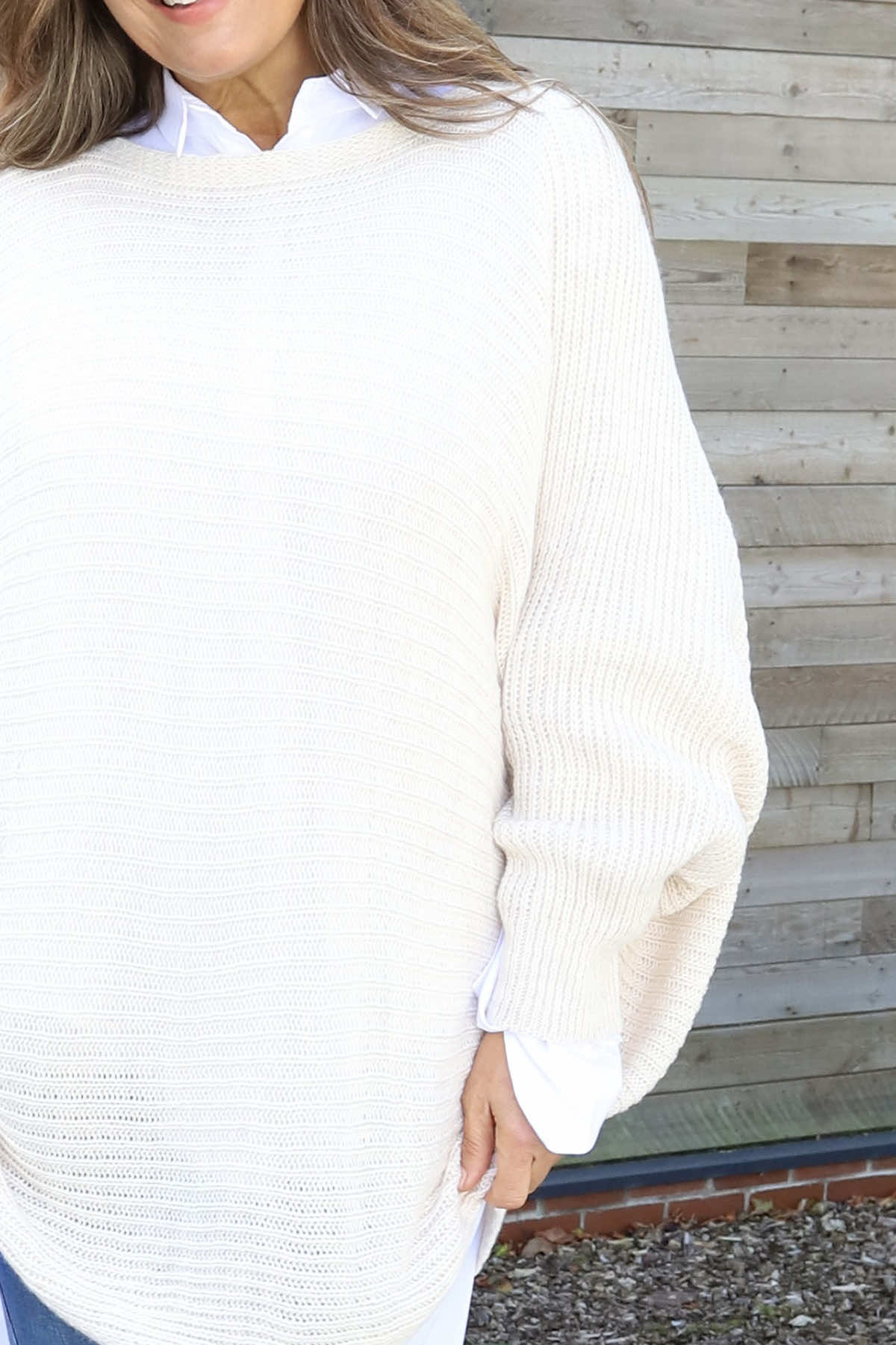 Lauren Knitted Jumper Stone