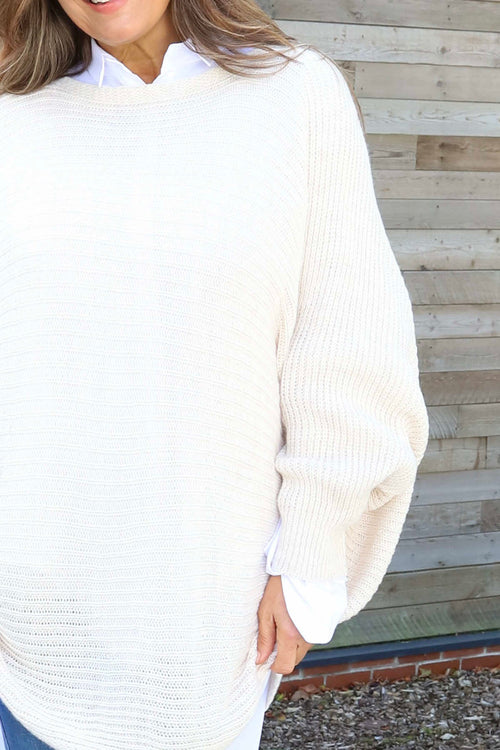 Lauren Knitted Jumper Stone - Image 3