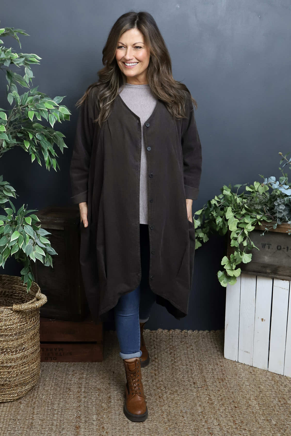 Lacinda Needlecord Jacket Cocoa