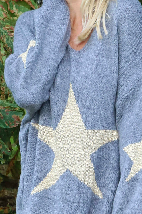 Paige Star Knitted Jumper Mid Grey - Image 3