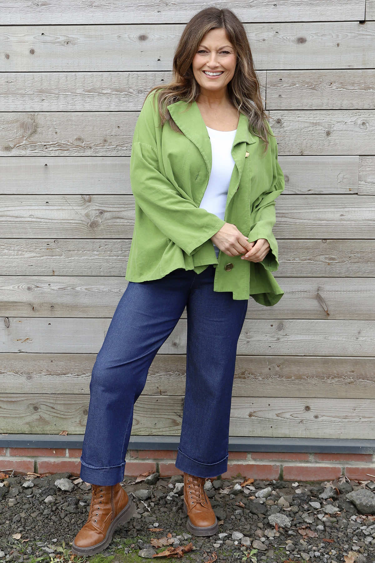 Sabella Long Sleeve Needlecord Jacket Green