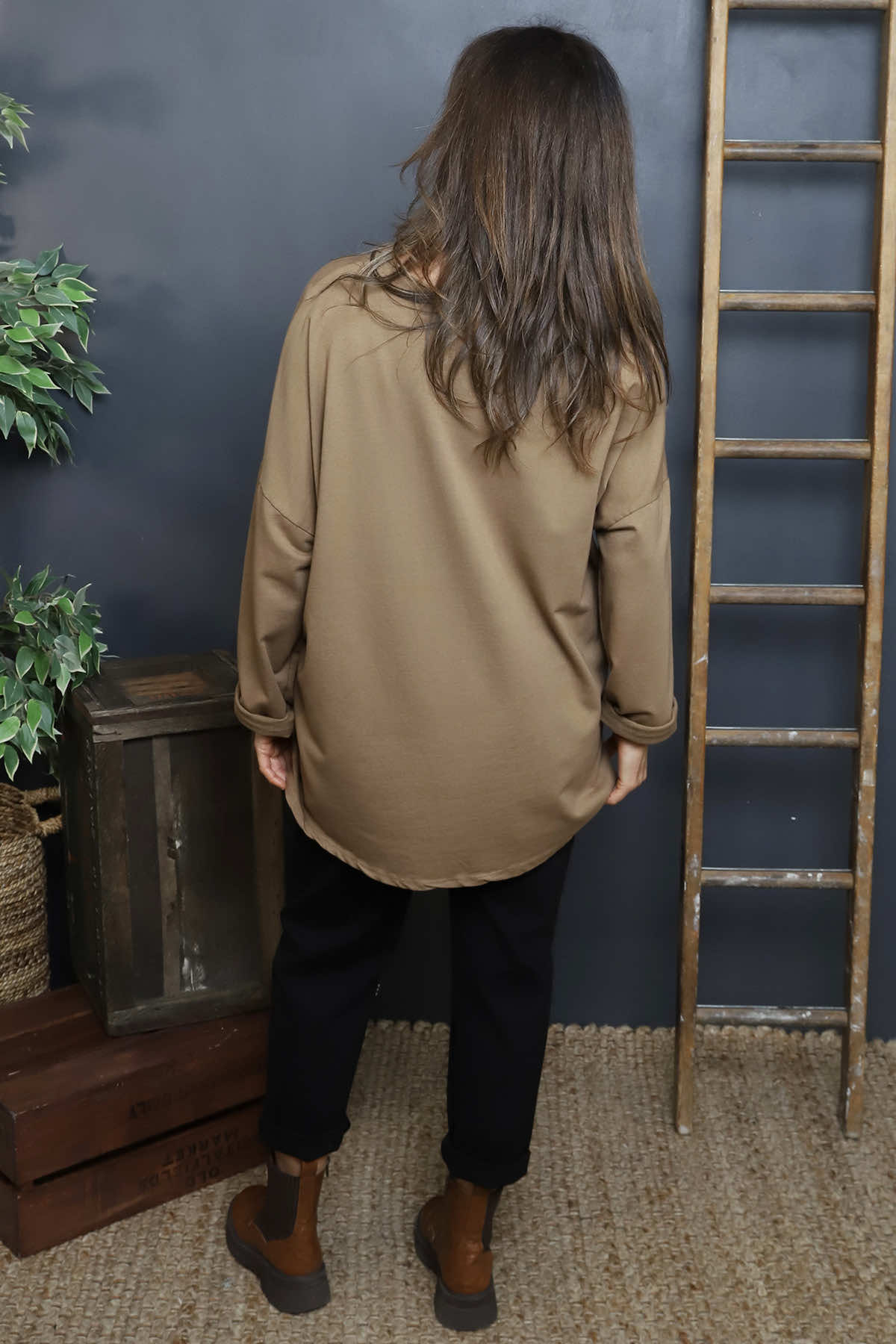 Eugenie Cotton Top Camel