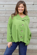 Sabella Long Sleeve Needlecord Jacket Green Green - Sabella Long Sleeve Needlecord Jacket Green