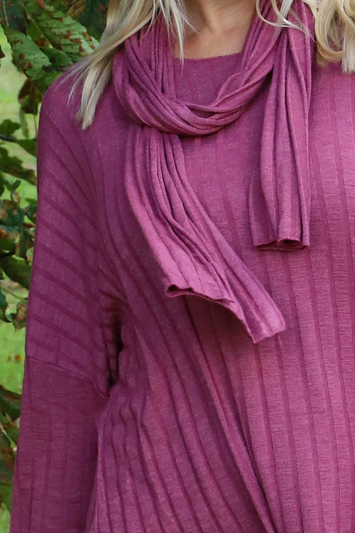 Santana Knitted Scarf Top Grape - Image 3