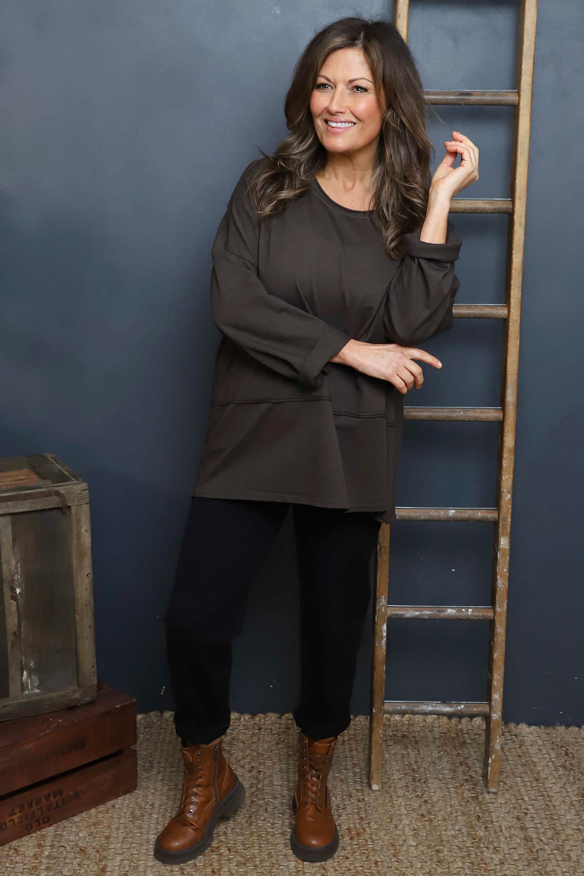 Eugenie Cotton Top Cocoa