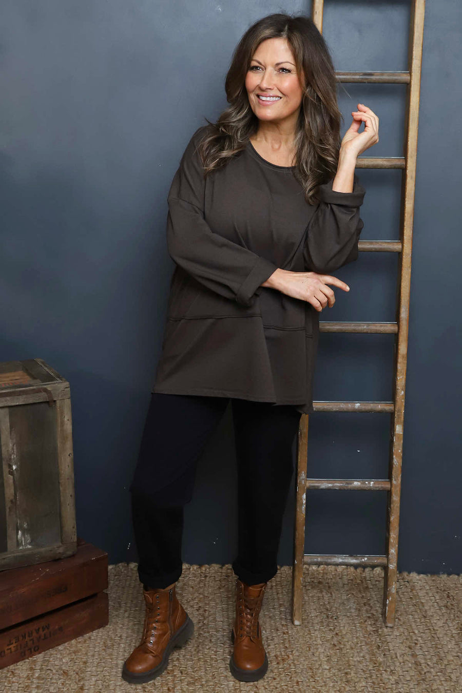 Eugenie Cotton Top Cocoa