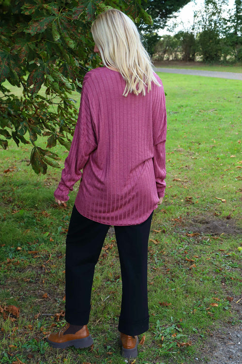 Santana Knitted Scarf Top Grape - Image 4