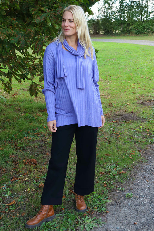 Santana Knitted Scarf Top Lilac - Image 2