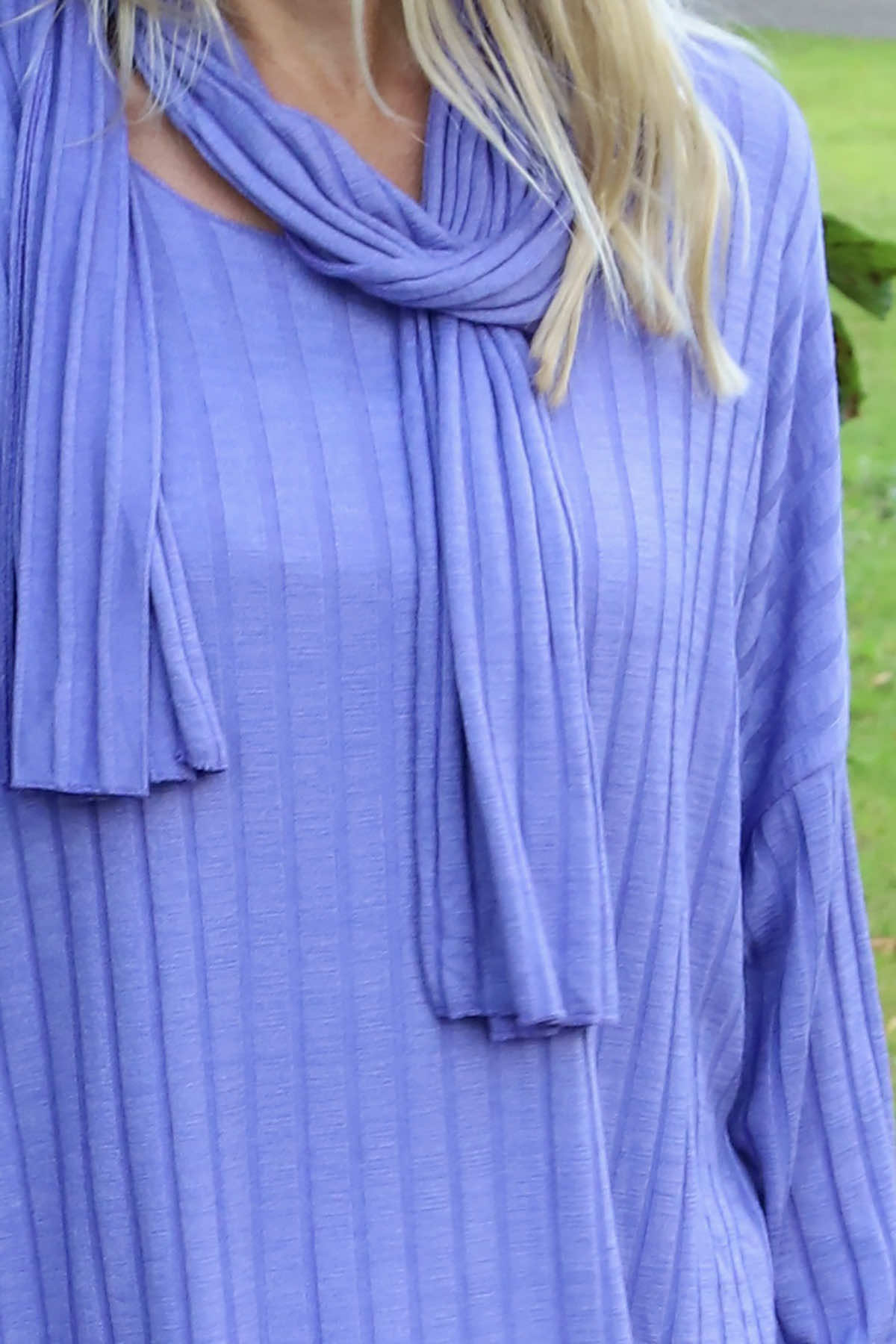 Santana Knitted Scarf Top Lilac