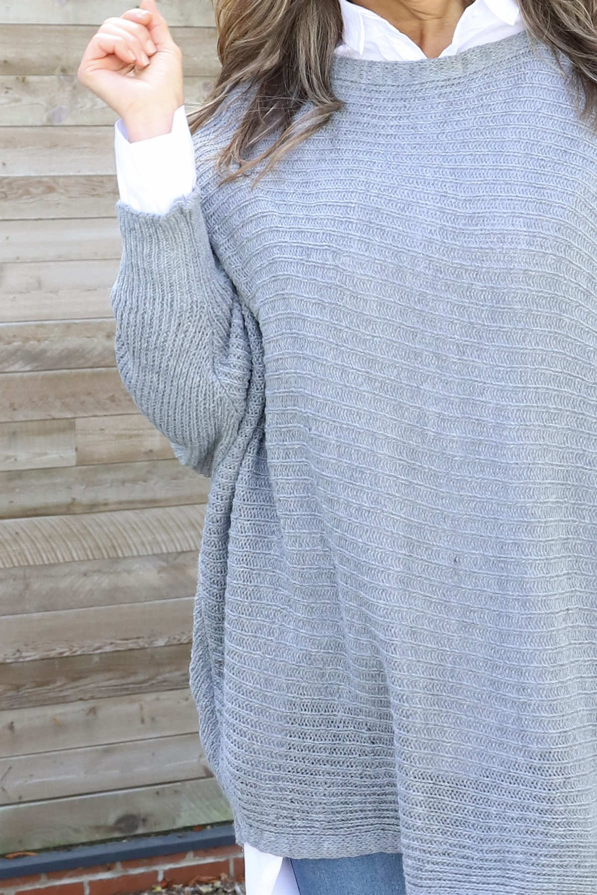 Lauren Knitted Jumper Mid Grey