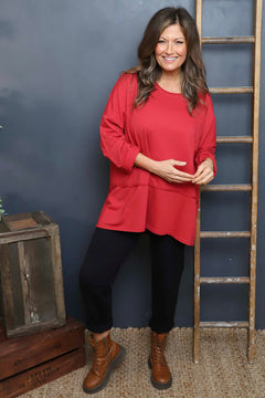 Eugenie Cotton Top Red