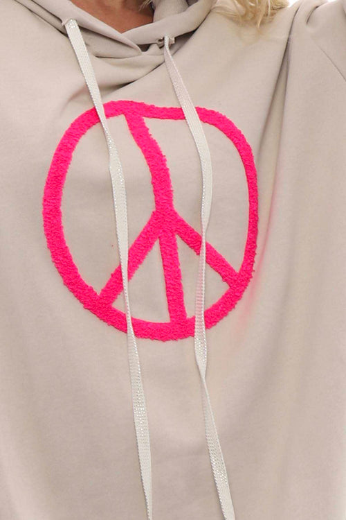 Peace Hooded Cotton Top Stone - Image 4
