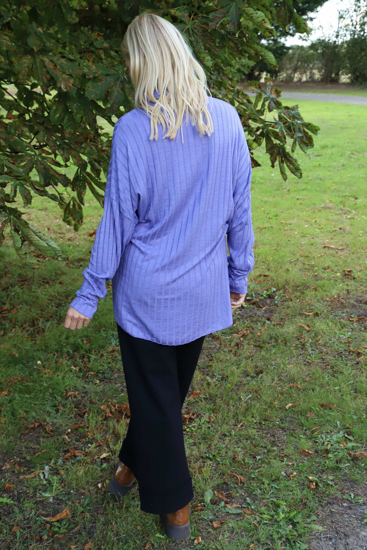 Santana Knitted Scarf Top Lilac