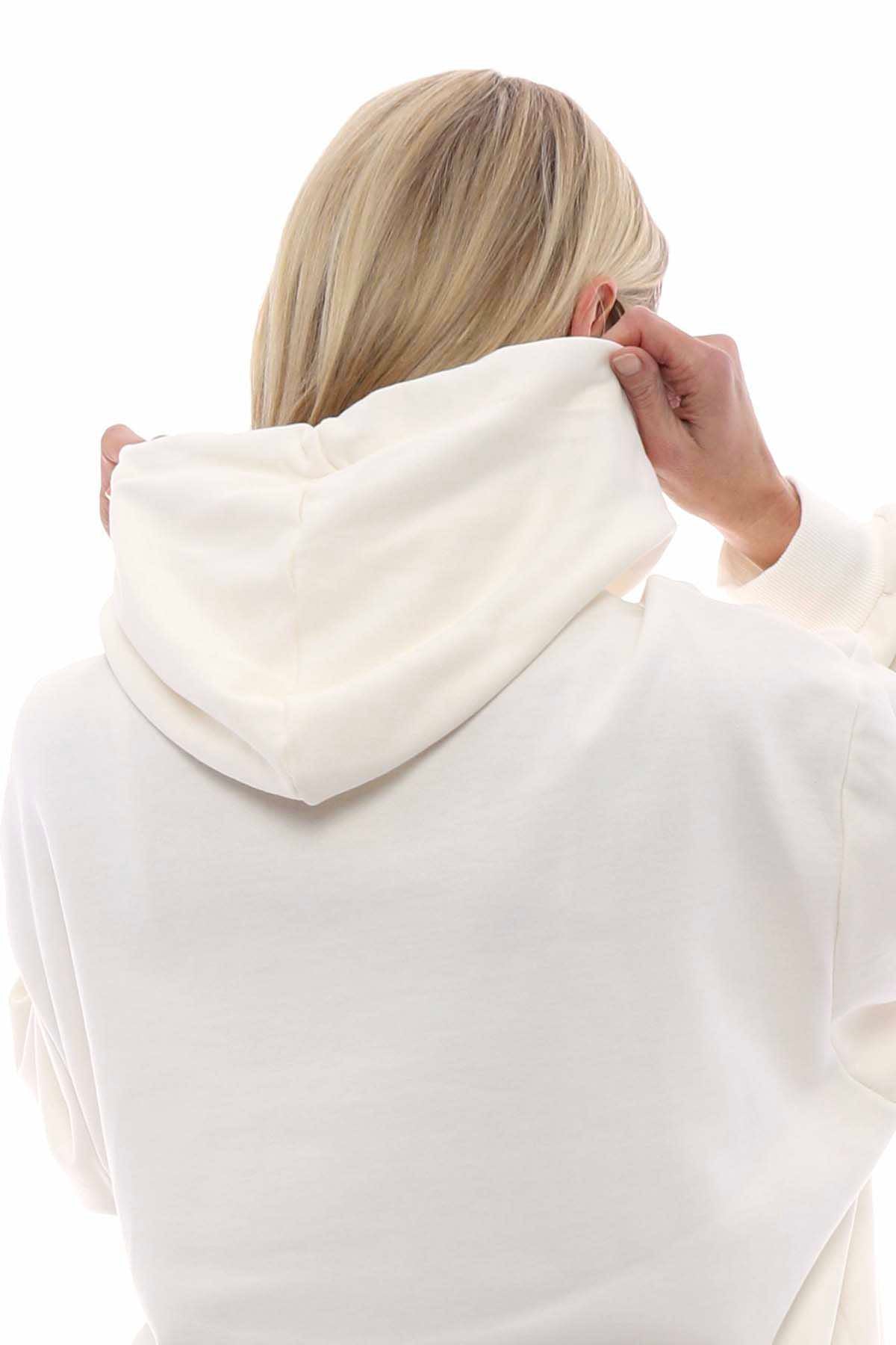 Peace Hooded Cotton Top White