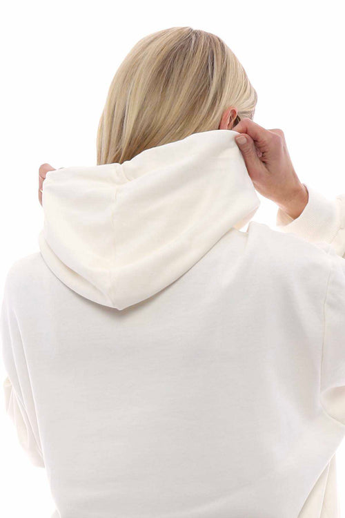 Peace Hooded Cotton Top White - Image 5
