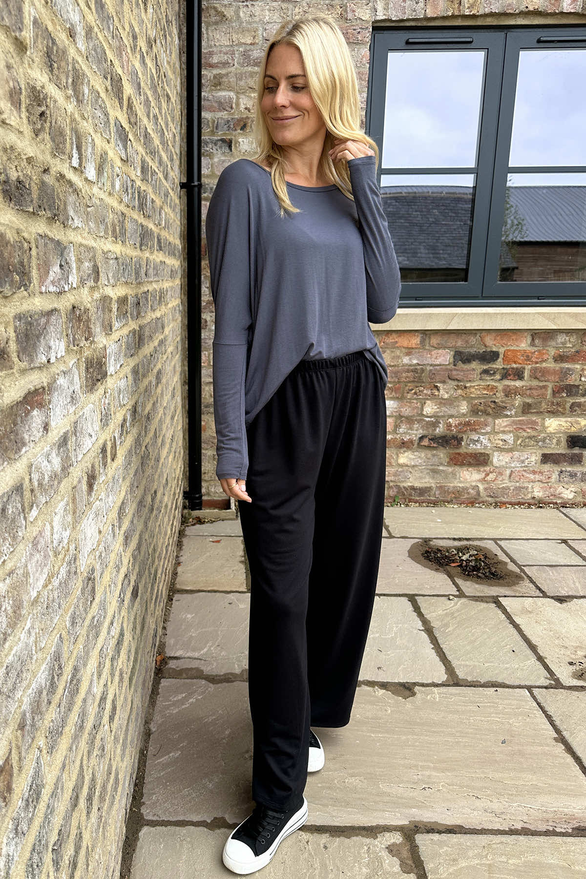 Katie Structured Trousers Black