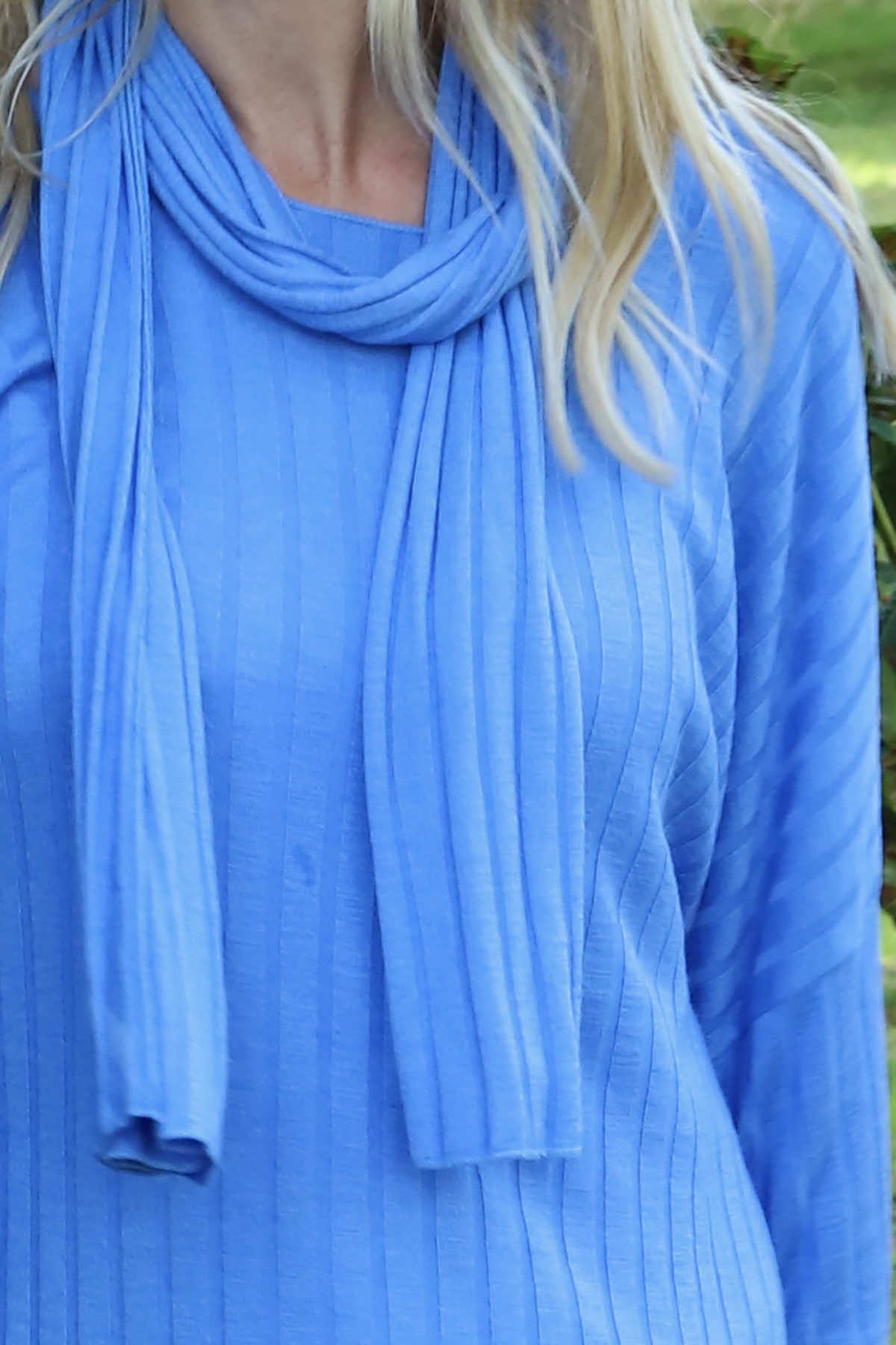 Santana Knitted Scarf Top Cobalt