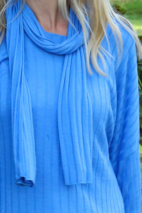 Santana Knitted Scarf Top Cobalt - Image 3