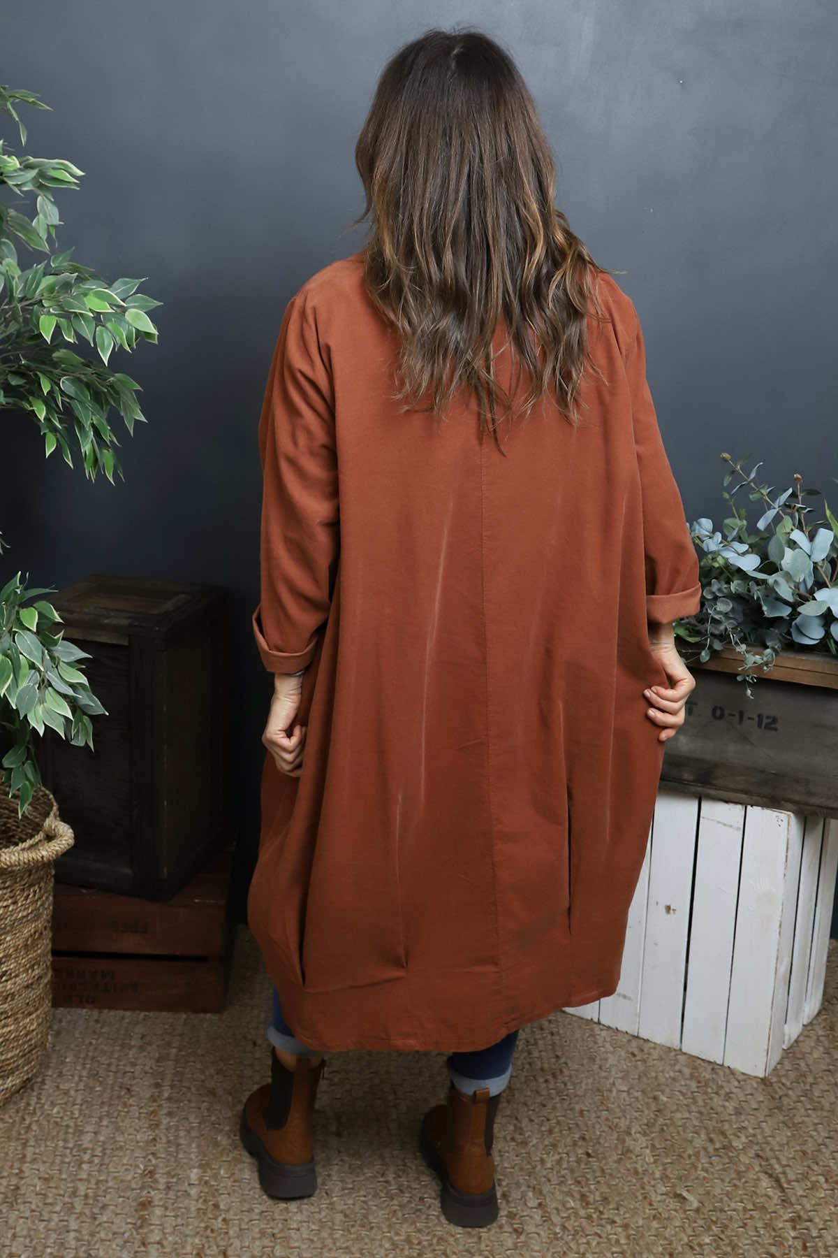 Lacinda Needlecord Jacket Burnt Orange