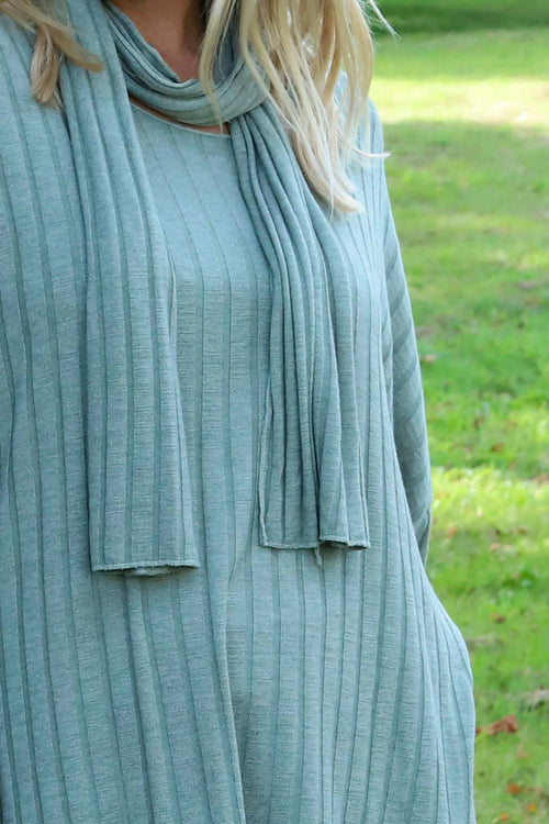 Santana Knitted Scarf Top Khaki - Image 3