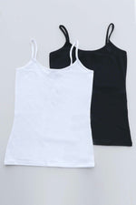 Only Two Pack Camisole Vest Black/White Black/White - Only Two Pack Camisole Vest Black/White