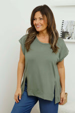 Catrin Top Khaki Khaki - Catrin Top Khaki