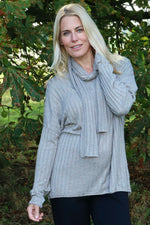 Santana Knitted Scarf Top Mocha Mocha - Santana Knitted Scarf Top Mocha