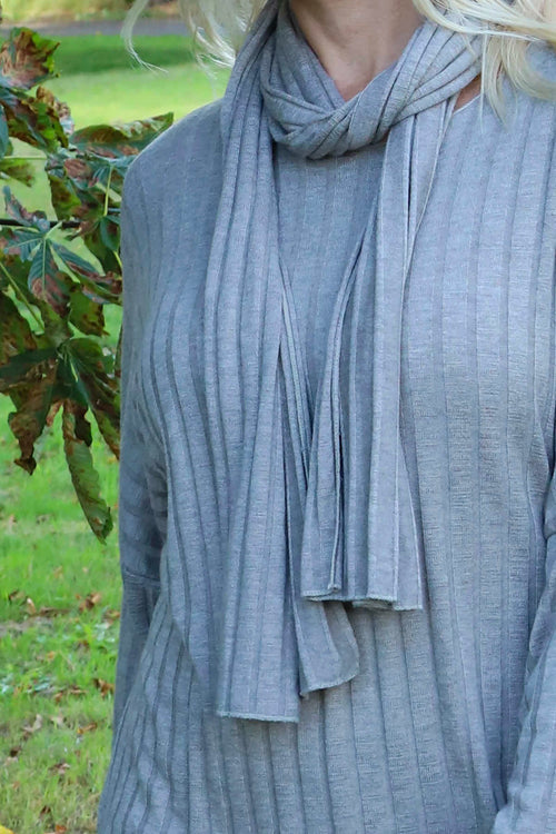 Santana Knitted Scarf Top Mocha - Image 3