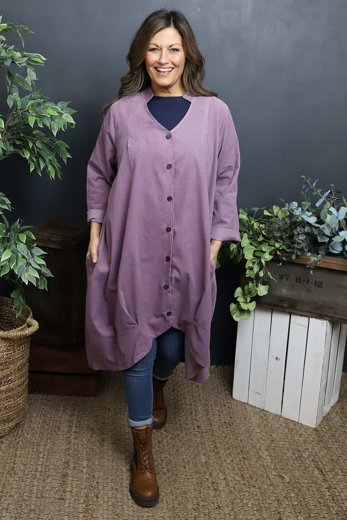 Lacinda Needlecord Jacket Purple