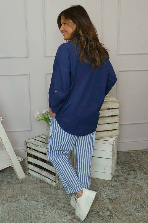 Auden Stripe Trousers Blue - Image 4