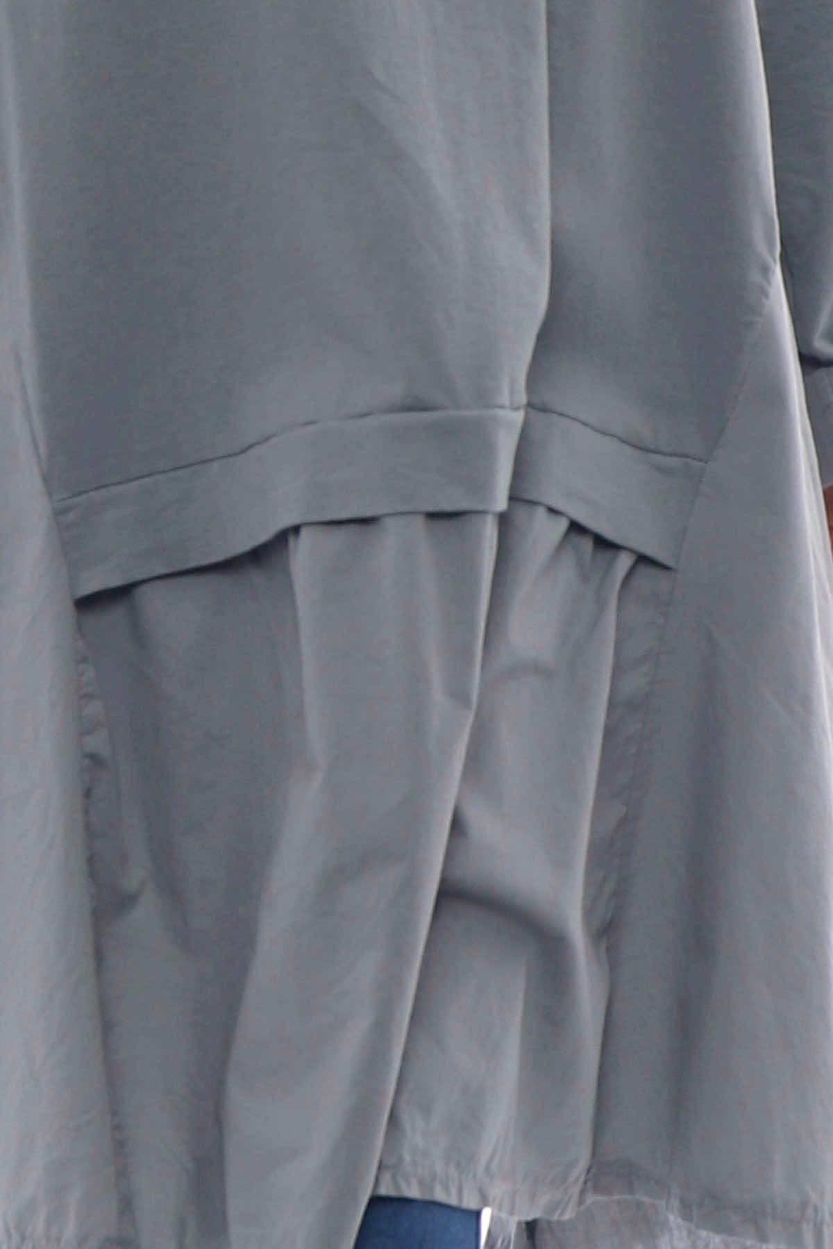Viola Cotton Tunic Mid Grey