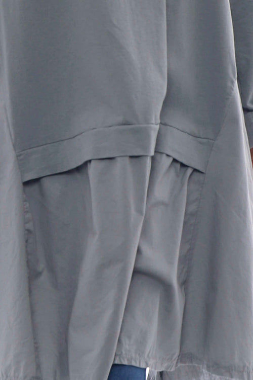Viola Cotton Tunic Mid Grey - Image 2