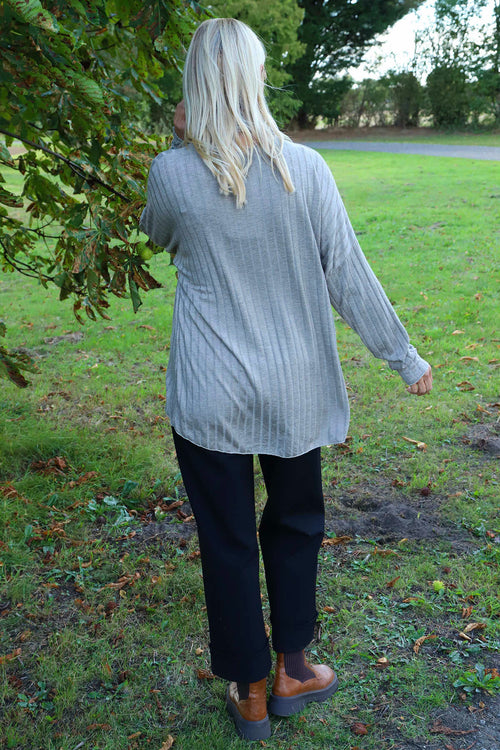 Santana Knitted Scarf Top Mocha - Image 4