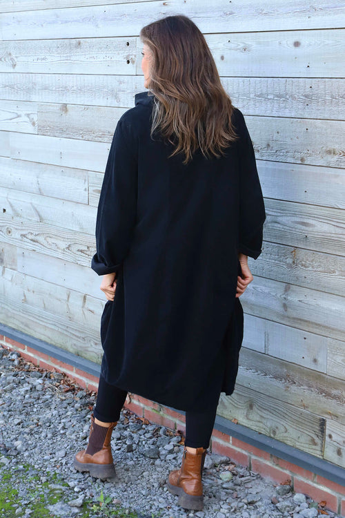 Christie Needlecord Dress Black - Image 4