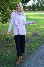 Santana Knitted Scarf Top Pink Pink - Santana Knitted Scarf Top Pink