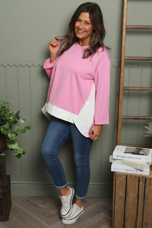 Sukina Contrast Top Pink - Image 1