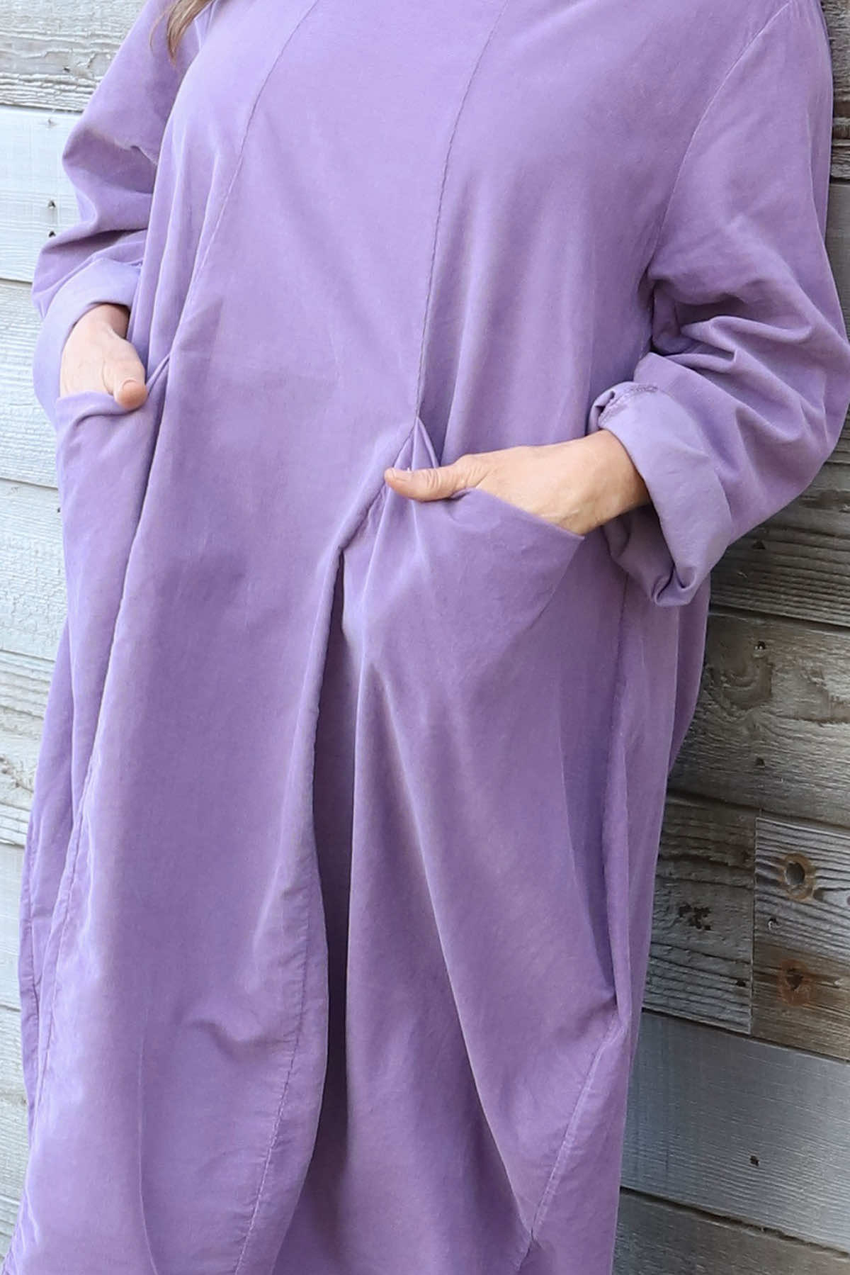 Christie Needlecord Dress Purple