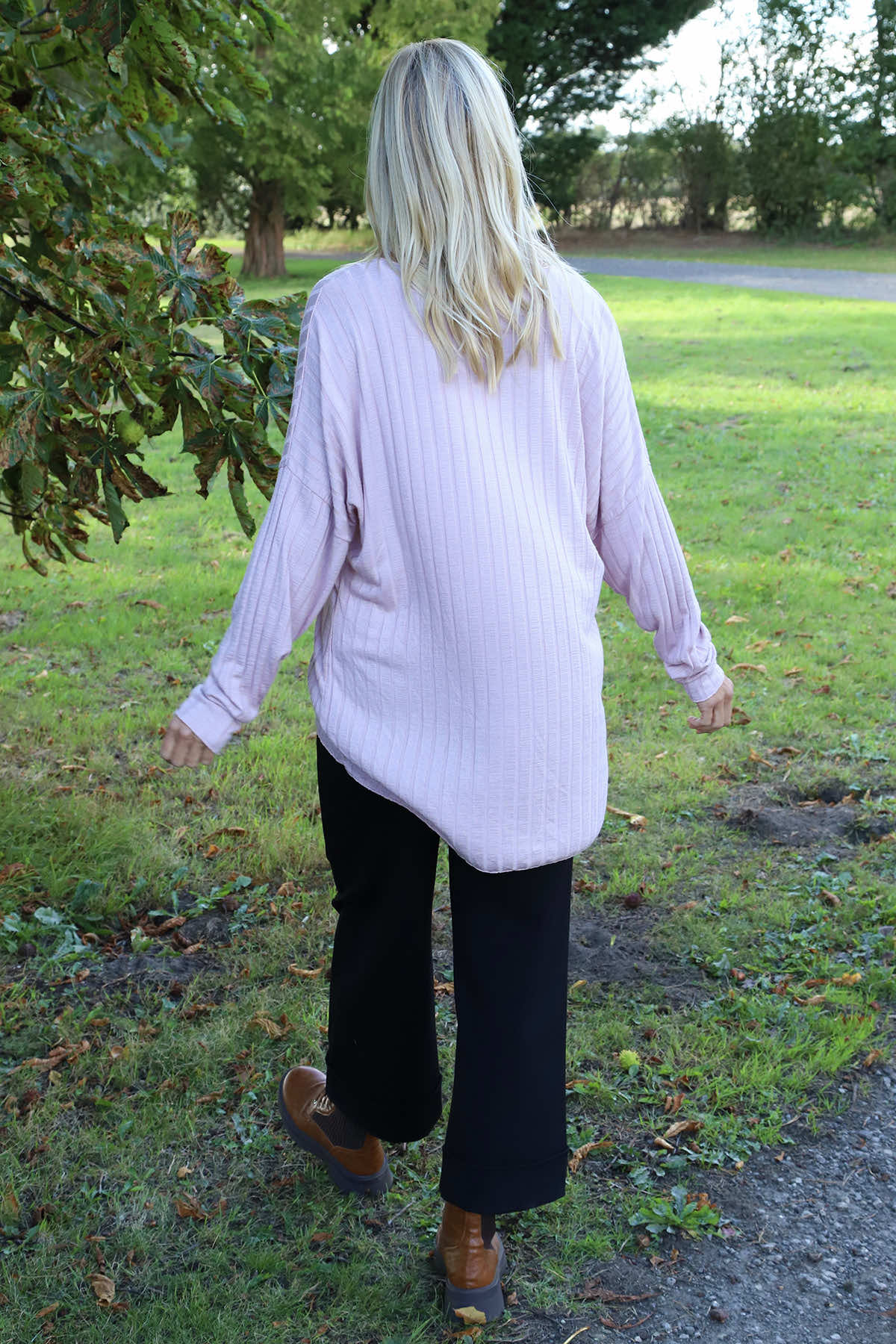 Santana Knitted Scarf Top Pink