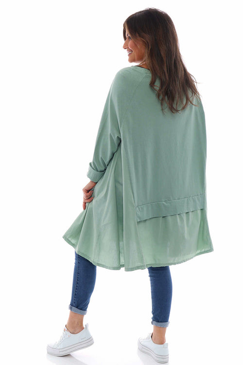 Viola Cotton Tunic Sage Green - Image 6