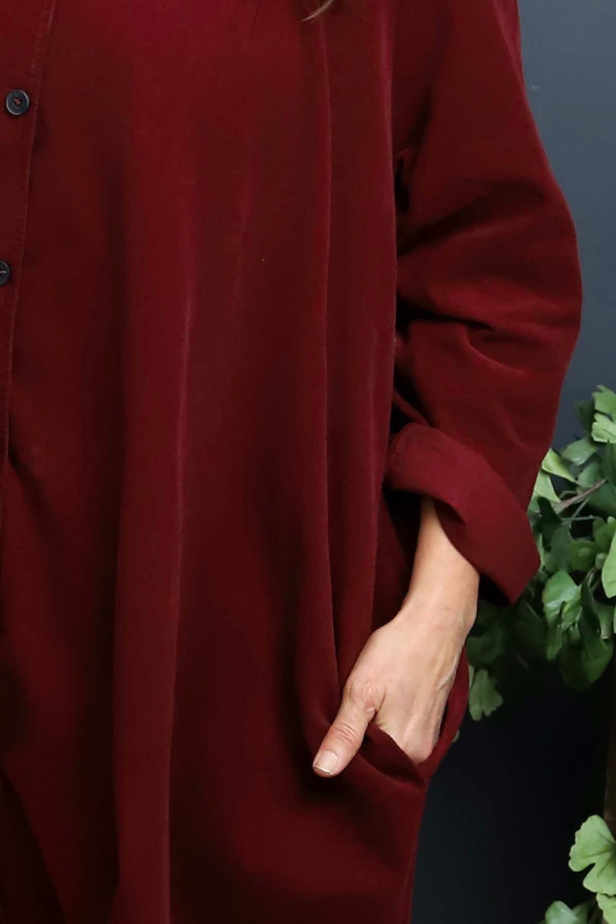 Lacinda Needlecord Jacket Wine