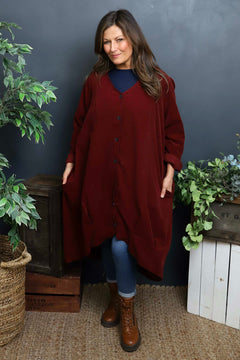 Lacinda Needlecord Jacket Wine